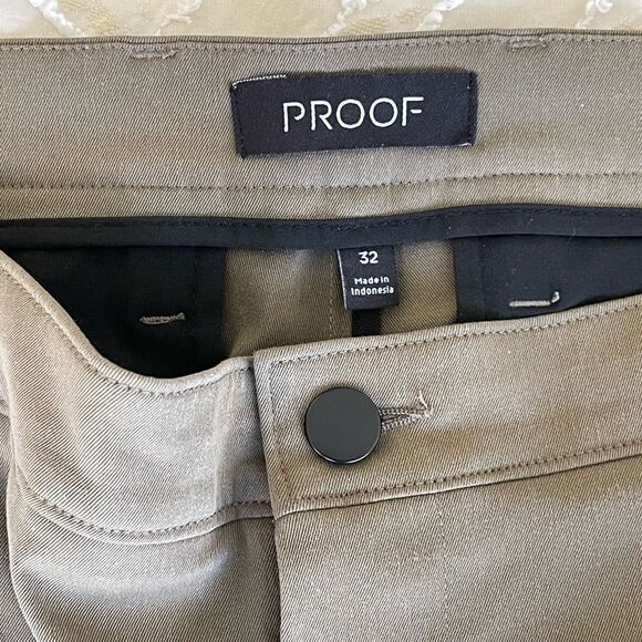 Huckberry Proof Tan Flat Front Shorts Casual Style - Picture 3 of 5